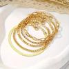 5Pcs Bohemian Gold Color Bracelets Set For Women Fashionably Simple Bracelet Stackable Design Bracelet Jewelry Accessories