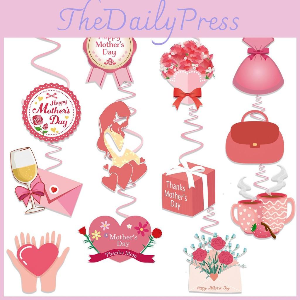 Mothers Spiral Day Pvc Hanging Decorations For Celebrations Gatherings Prop