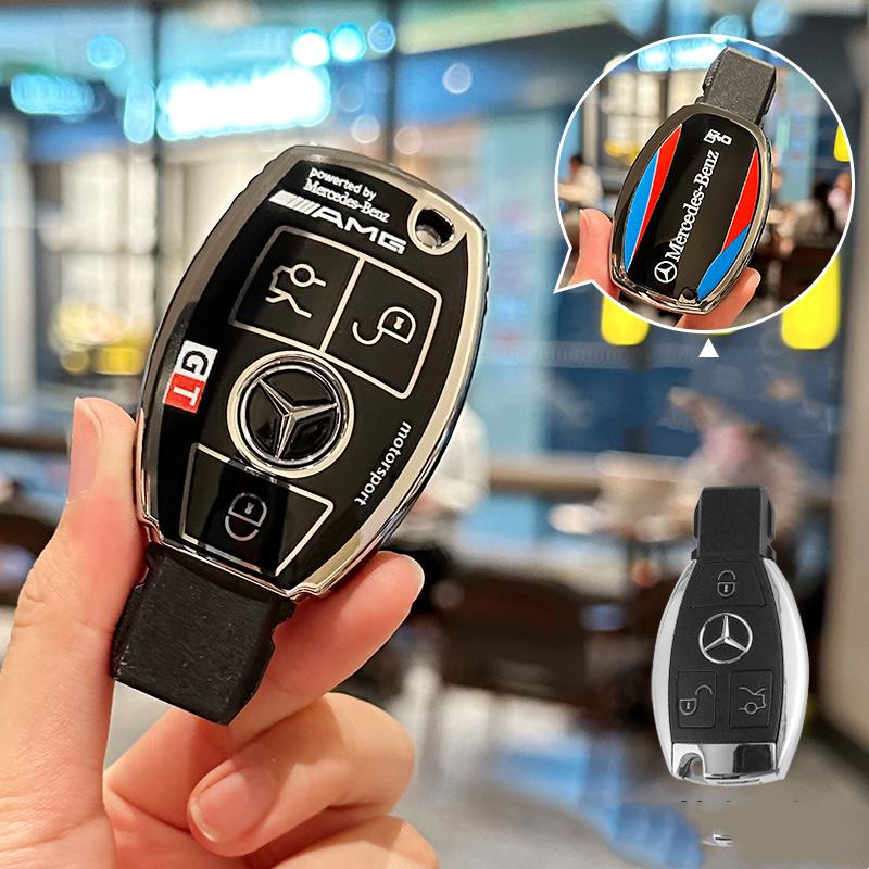 

GLC GLB Car 3 Buttons Key Case Cover Shell for Mercedes Benz A B C E Class GLS GLA GLK GLC CLS CLA AMG W204 W205 W212 W463 W176