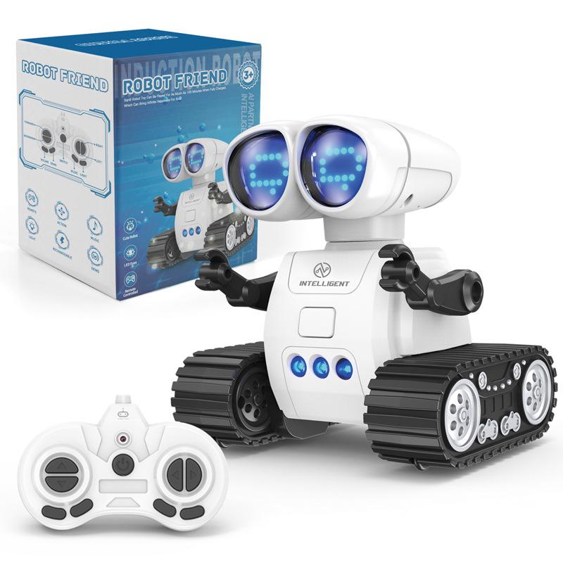 Mini Programmable Robot: Remote-Controlled, Music, Lights, Patterns & Gesture Sensing Toy белый