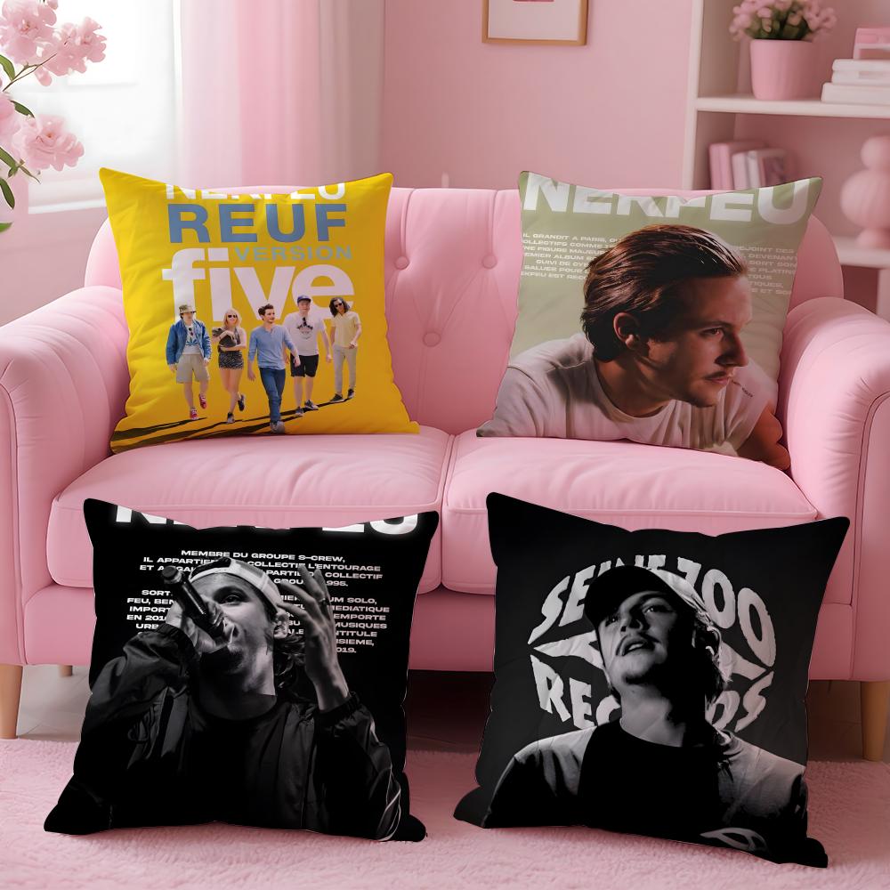Conscious French Rapper Singer NNekfeu Cushion Cover Pillow Case Soft Skin Friendly Fabric Concealed Zipper