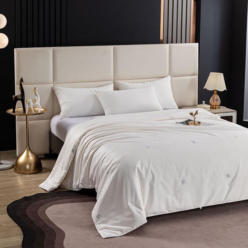 Belle Anna 60-Count Sateen Jacquard Nano Pearl Fiber Quilt