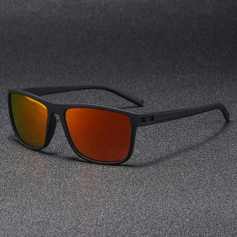 Herrfyrkantiga Solglasögon Färgglada Utomhussporter Körning Nattseende Glasögon UV-skydd Solglasögon för Män