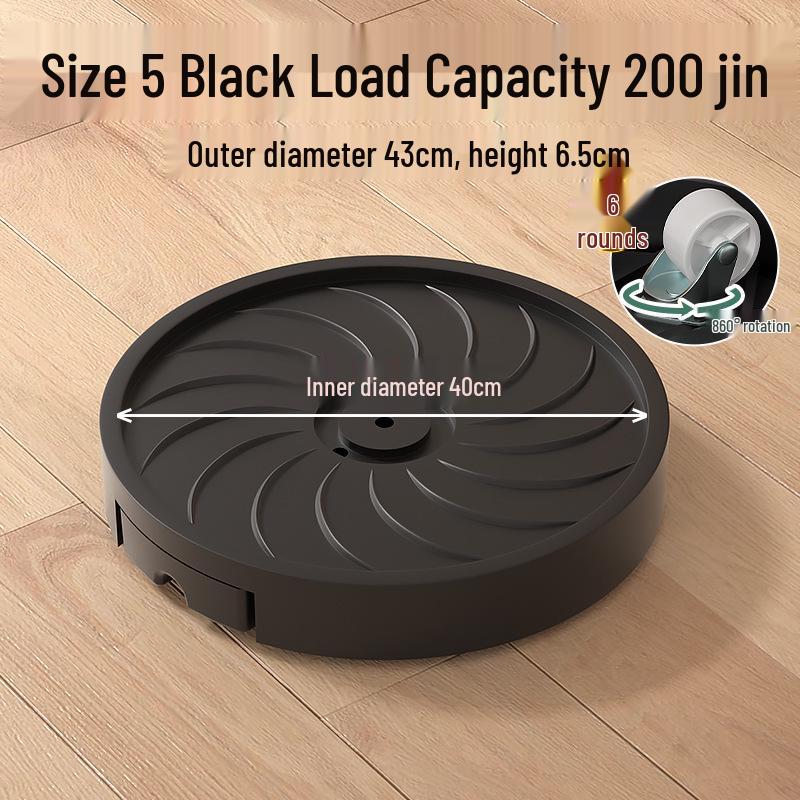 Large Flower Pot Mobile Tray with Hidden Wheels, High Load Capacity, Thickened Plastic