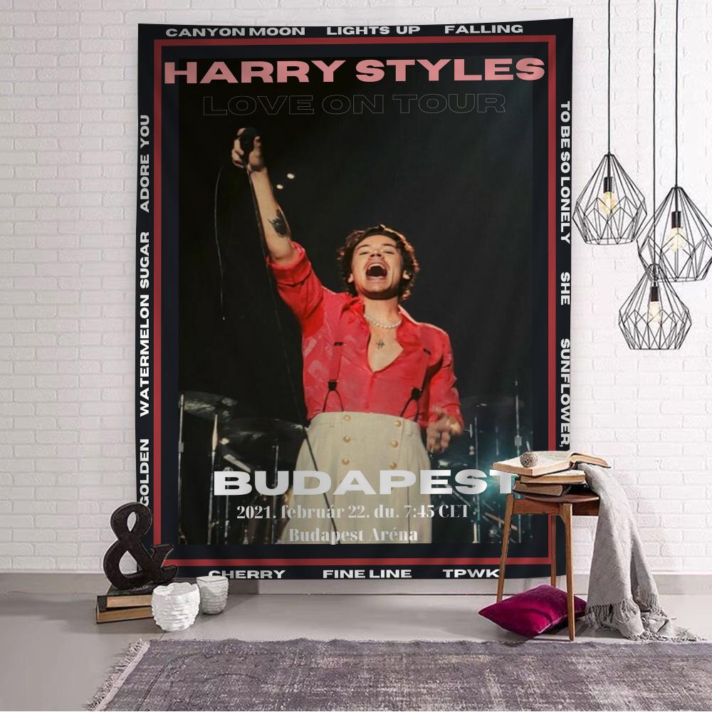 

Singer HHarry Styles Tapestry Art Printing Art Science Fiction Room Home Decor Home Decor 74x94cm(29x37in)