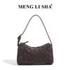 Herbst und Winter neue High-End-Matte handgewebte Tasche trendige Schulter-Achselhöhlen-Kissen-Tasche vielseitige tragbare Baguette-Tasche
