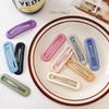 Morandi Color Hair Clip for Women - Trendy Square Side Bangs and Headdress Accessory