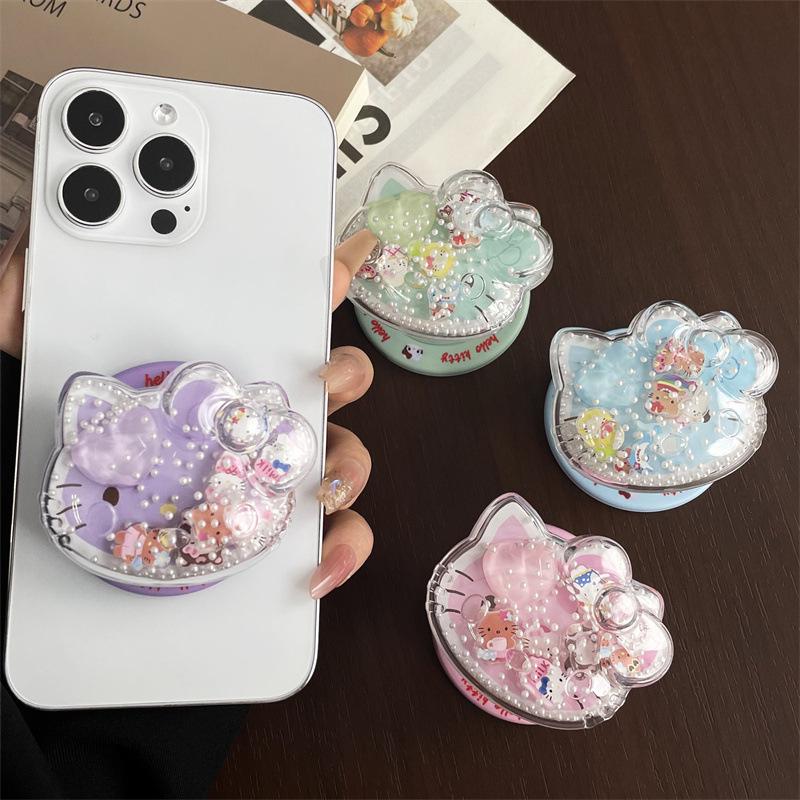 Magnetic Cartoon Pearl Shaker Bracket for MagSafe: Strong Desktop Holder, Retractable
