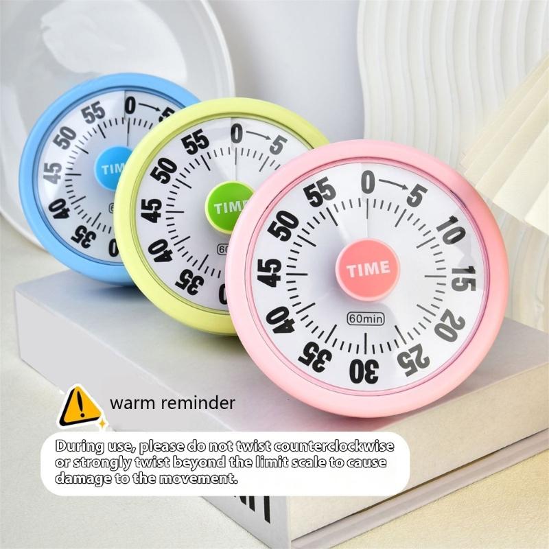 Easy Operation Rotary Timer For Cooking Study Exercise Time Management Tool Countdowns Alarm Clock for Kitchen