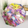 Sanrio's Mid-Autumn Festival Automatic Folding Umbrella - 3 Folding Design, Vivid Cartoon Pattern, Suitable for Outdoor Activities, A Gift for Fans In