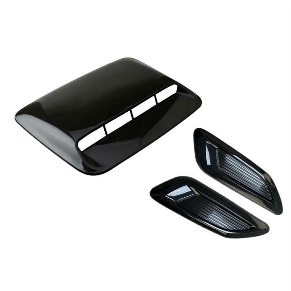 2 Sets of Car Air Intake Hood Vents, Engine Hood Decoration Cover, Head Cover Decoration, ABS Fake Air Vents