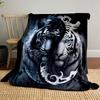 Yin Yang Tiger Contrast print blanket soft and cozy perfect for the living room bed sofa or a nap,gift