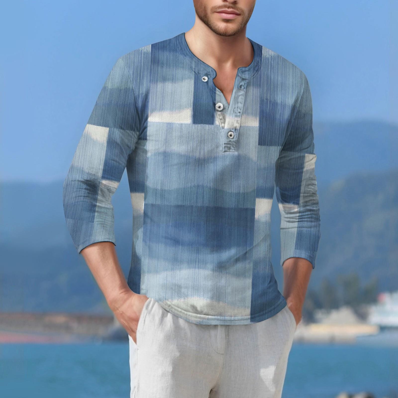 

Мужская футболка уличная повседневная мода с длинными рукавами L