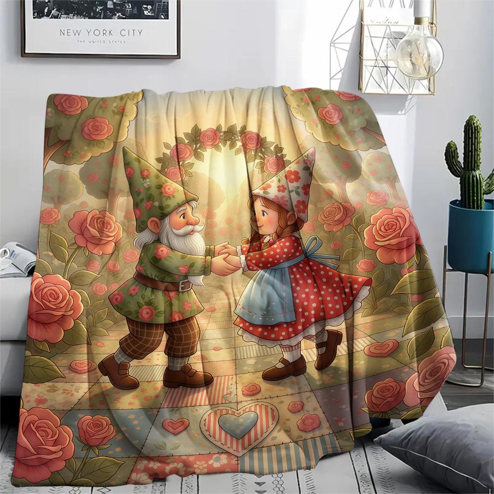 1 Stück Valentinstag Druck Flanelldecke, Hohe Qualität, Bequem für Alle Jahreszeiten, Heimdekoration, Perfekt für Weihnachten, Geburtstagsgeschenk