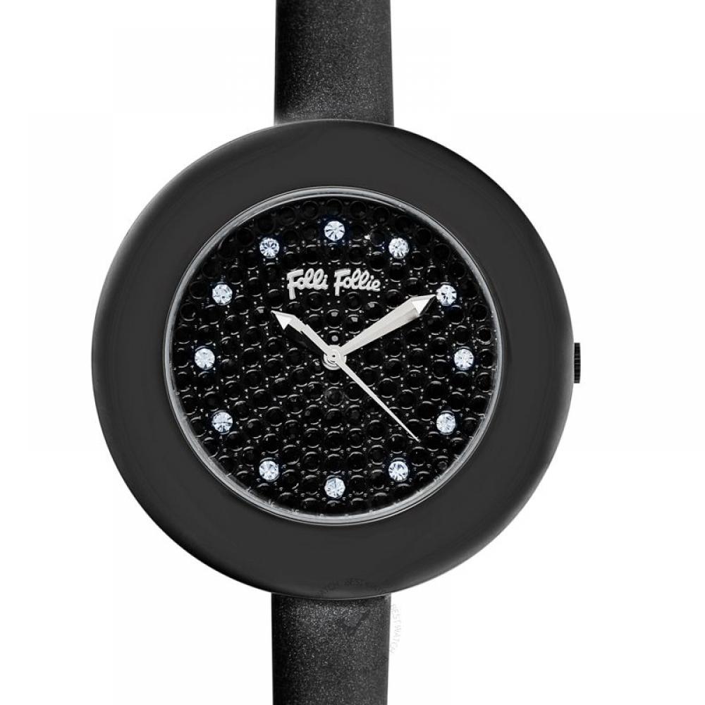

Folli Follie Кварцевые женские часы из нержавеющей стали с черным циферблатом