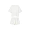 Pajamas White Pocket Knitted