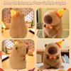 Cute Happy Birthday Capybara Plush Soft Capybara Stuffed Animal Soft Stuffed Toy Kawaii Birthday Gifts Party Decoration for Kids