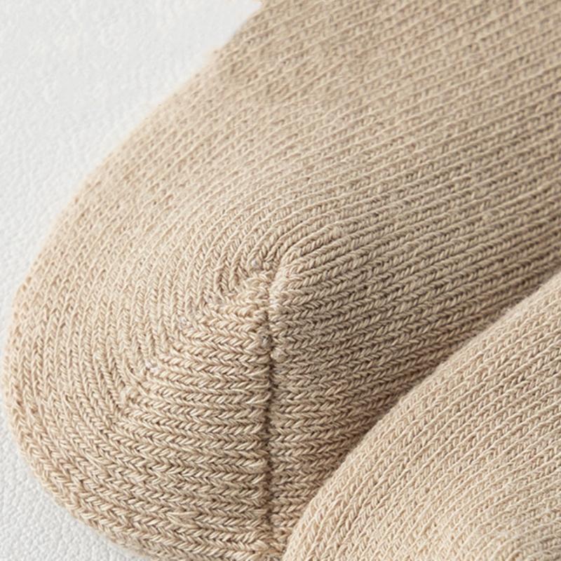 Newborn Baby Socks Cartoon Bear Infant Girls Boys Knitted Cotton Socks Solid Color Cute Toddlers Middle Tube Sock Winter