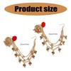 Elegant Dangle Earrings for Women Stylish Rhinestones Studded Earrings Bridal Accessory Ethnic Indian Style Jewelry