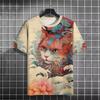 Summer Short Sleeve Harajuku Print Aniam T Shirt for Men O-Neck Top Oversized Pullover Fashion Streetwear Fashion Men‘s Clothing