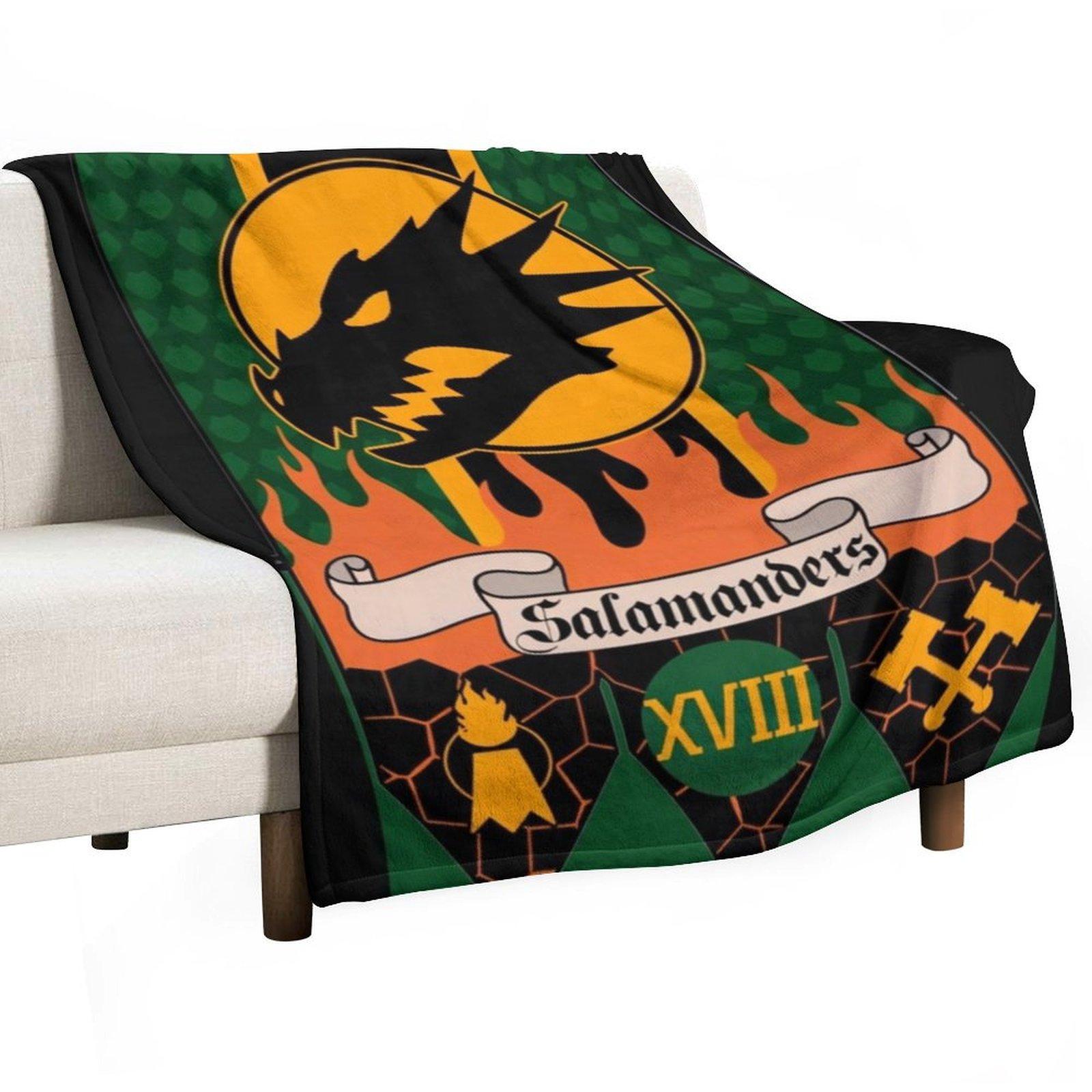 Плед-покрывало с изображением саламандры для дивана Роскошный многоцелевой мягкий плед 30x40in