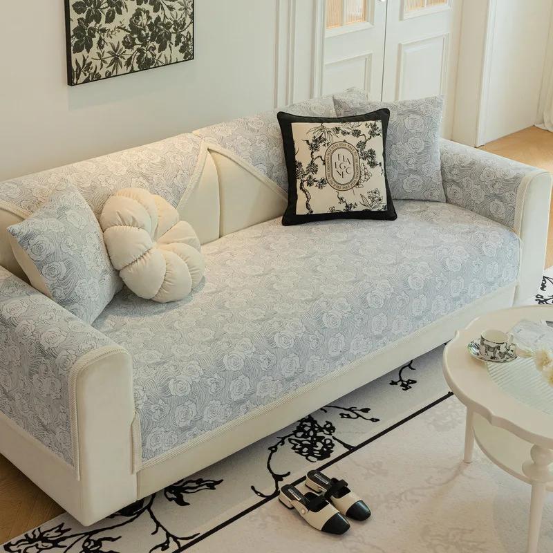 

Подушка для дивана из шениллового жаккарда Four Seasons Universal Cushion All-match Full-cover Sofa Cover New Non-Slip Cover 70x70