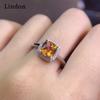 Lindon Classic Copper Alloy Zircon Ring Ladies Jewelry Wedding Promise Party Gift