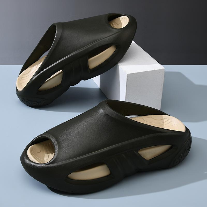 

Тапочки мужские новая летняя одежда мода спорт домашние толстая подошва мягкая подошва одно слово 44-45 темно-зеленого