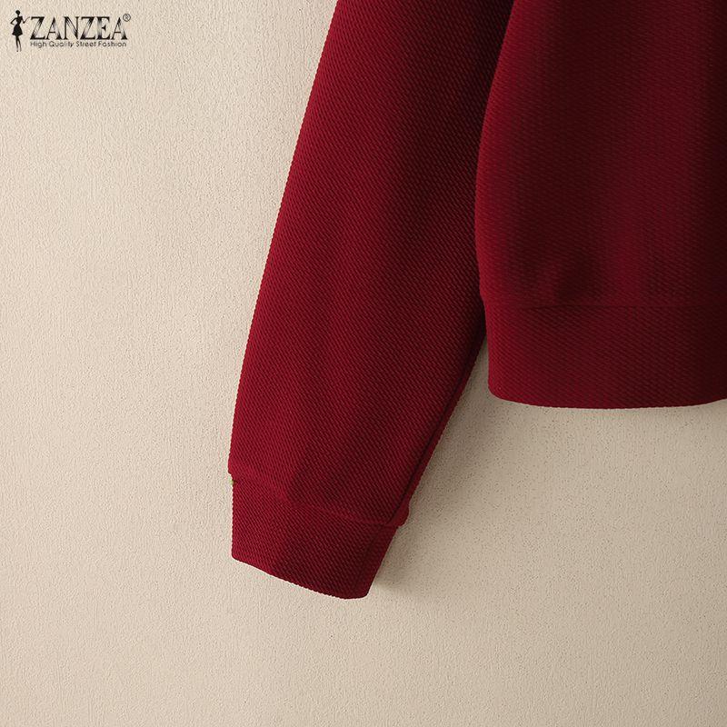 ZANZEA Damen Frühling Herbst Lässige Strickjacken mit langen Ärmeln