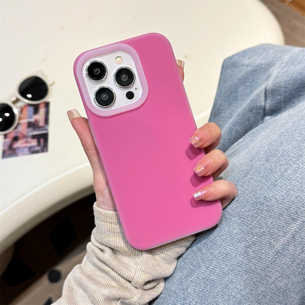 Luxury Candy Colored Liquid Silicone Phone Case For iPhone 16 15 14 13 12 Pro Max Puls 11 Soft Shockproof Bumper Matte Cover