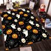 Halloween Ghosts and Pumpkins Pattern Rug Non-slip Rug Suitable for Living Room and Bedroom Sofas.