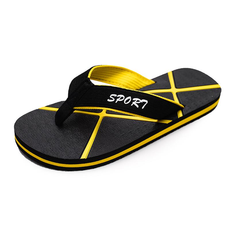 

Новые летние мужские шлепанцы высокого качества пляжные сандалии нескользящие домашние тапочки Zapatos Hombre мужская повседневная обувь оптом A10 45 жёлтый