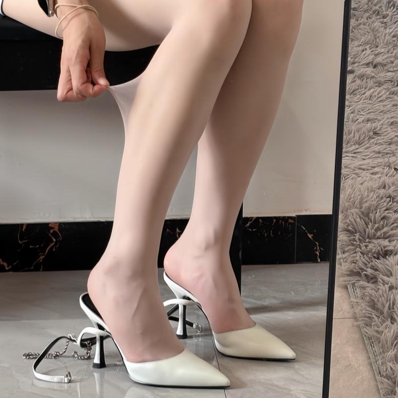 Super Light And Thin Breathable Underwear Women Sexy Low Waist Seamless Crotch Skinny Leg Pantyhose 1D Transparent Velvet Tights