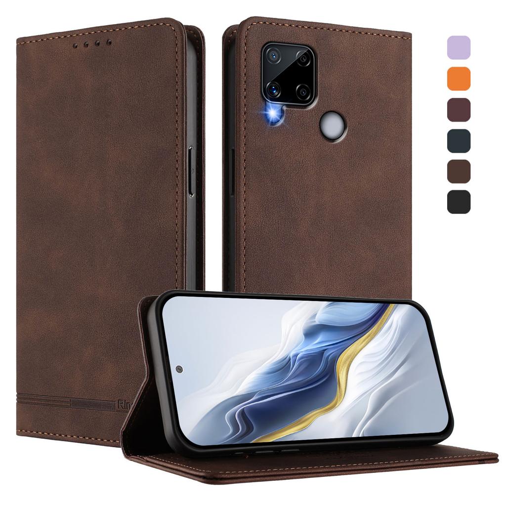 Magnetic Flip Wallet Luxury Leather Case For OPPO Realme C33 2026 C30s C30 C25s C25 C21Y C21 C20 C17 C15 C12 C11 Phone Cover
