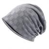 2027 NEW KJ Custom Lightweight Checked Reversible Slouchy Beanie Sleeping Chemo Cap  Blank