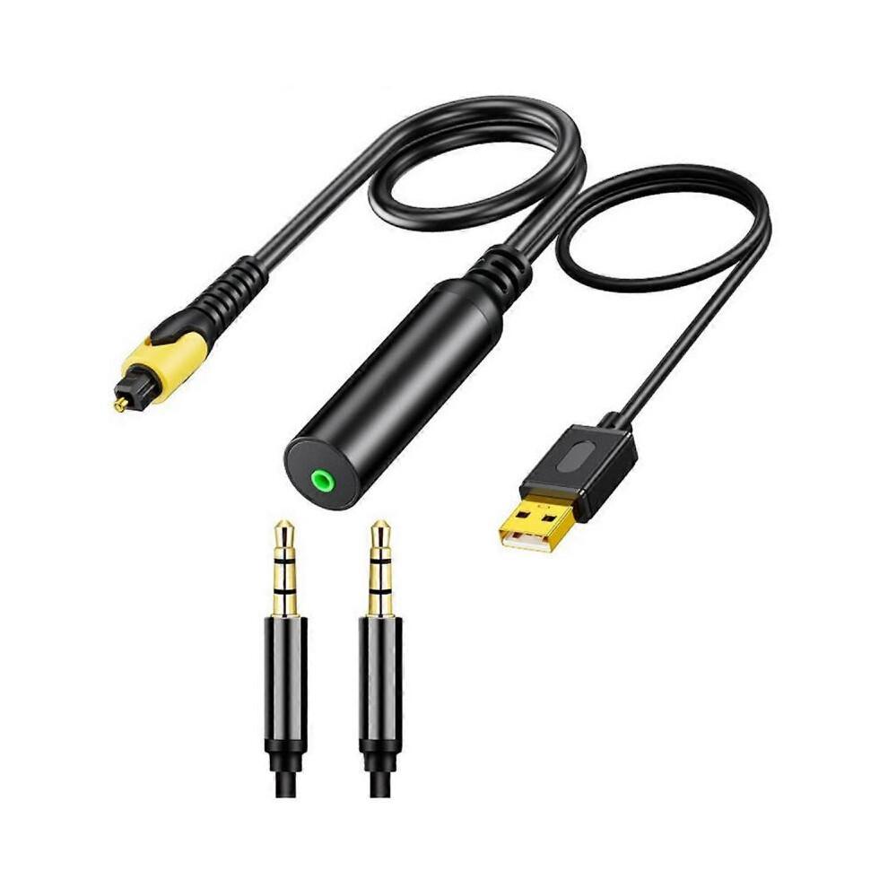 3.5mm to SPDIF Audio Converter, Analog to Digital Audio Adapter 3.5mm Aux to Optical Cable for TV G