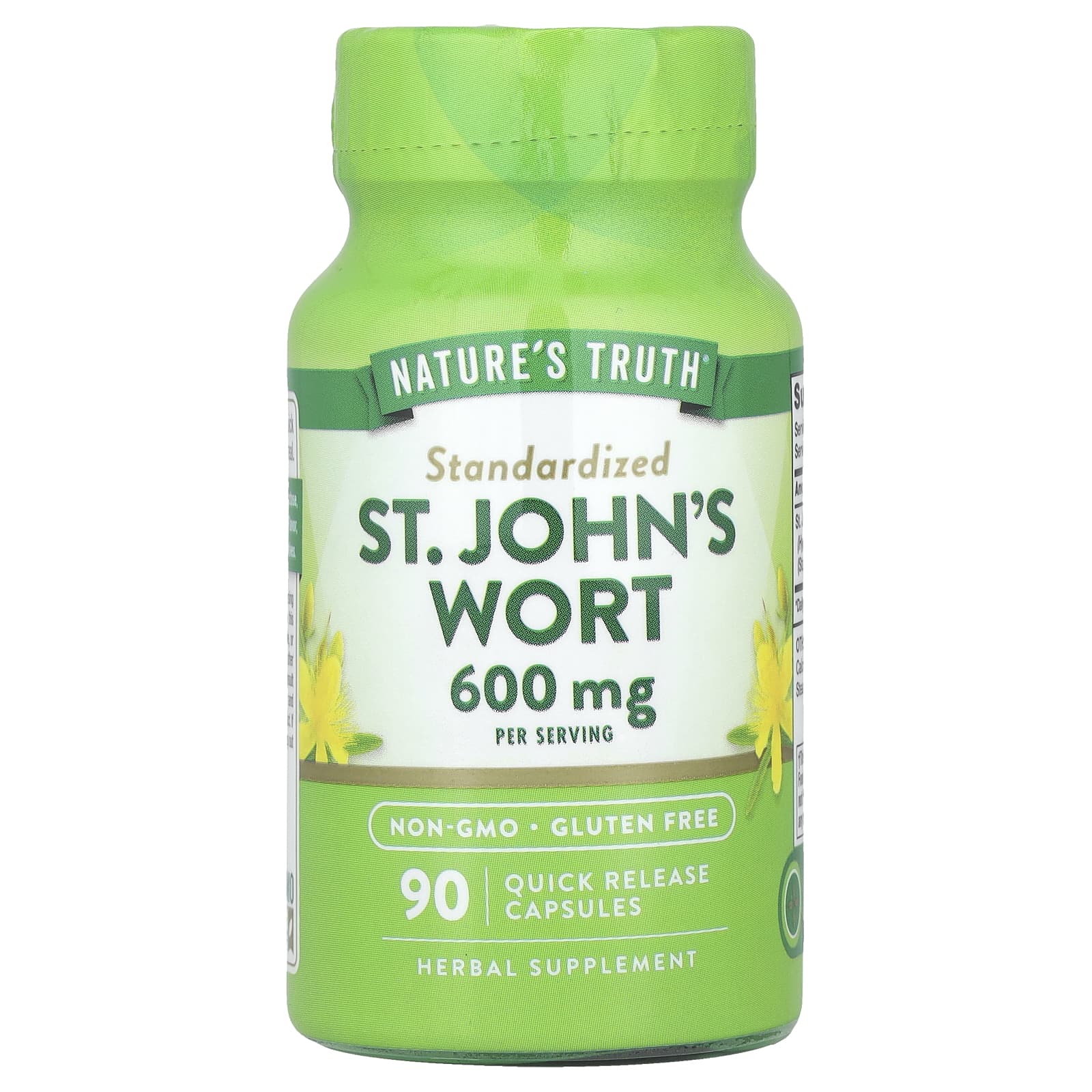 

Nature S Truth, St. John s Wort, 600Mg, Rapid Release Capsules, 90 (300Mg per Capsule)