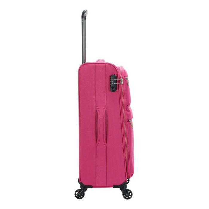 Set of 3 Ultra-light Soft Suitcases Lys Paris 1973/3 - Fushia