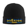 Sevrige Sweden Flag Skullies Beanies Caps Unisex Winter Warm Knit Hat Unisex Women Hip Hop Adult  Bonnet Hats Outdoor Ski Cap