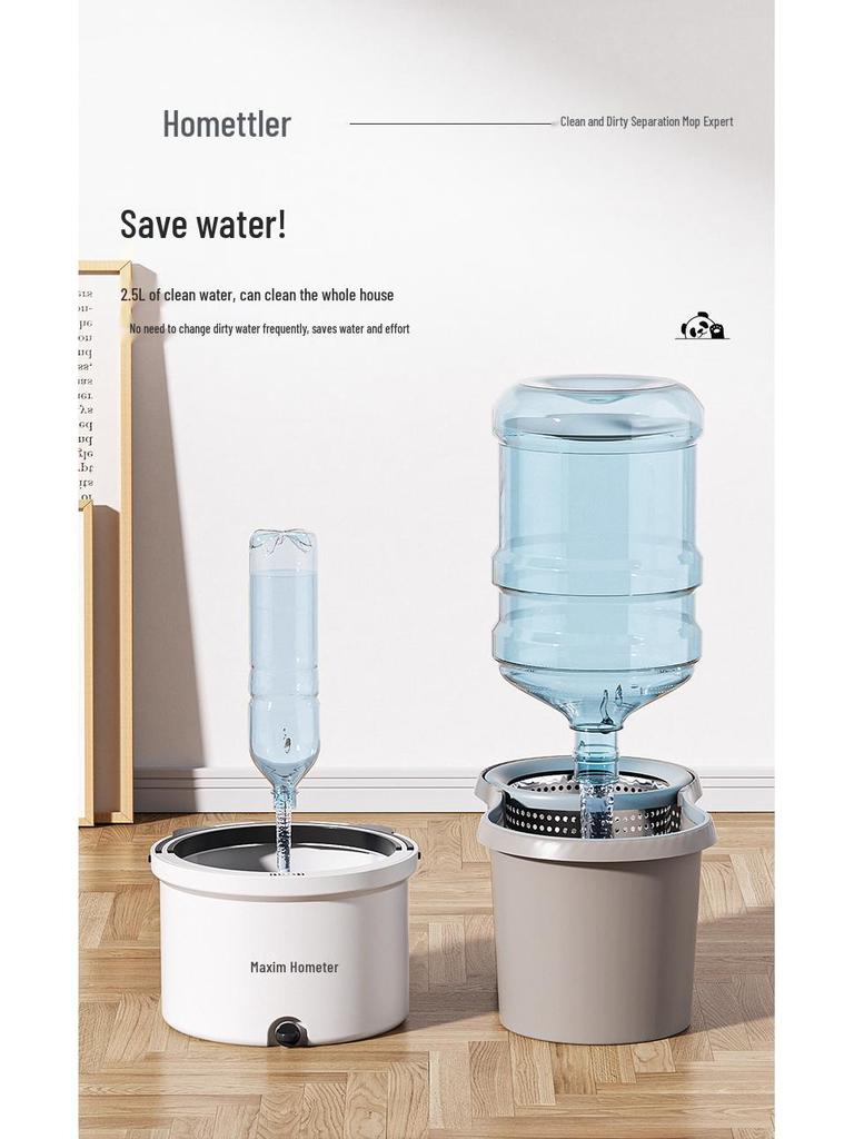 Meitianle Lazy Spin Mop with Clean/Dirty Water Separation - Ideal New Year Gift