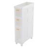Bathroom Floor Storage Cabinet, Narrow Slim Storage Cabinet, Bathroom Organizer for Kitchens, Bedrooms,Living Rooms Clear Drawer