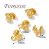 Crimp Cover Beads 18K Gold Plated Cover Bead,End Bead For Bracelets,Clam Shells Bead Tip,DIY Jewelry Making Supplies Connectors