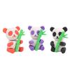 Cute Panda Bamboo Eraser Kawai Lovely Student Stationery Office School Supplies Holiday Gift Wholesale  Erasers for Kids Pretty
