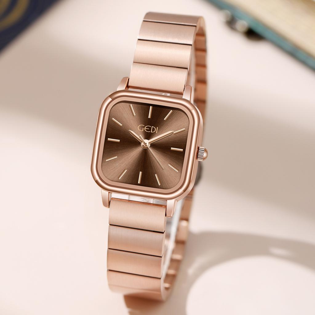 Simple Temperament Steel Belt Watch Women'S Niche Light Luxury Personalized Square Small Plate Quartz Watch Women