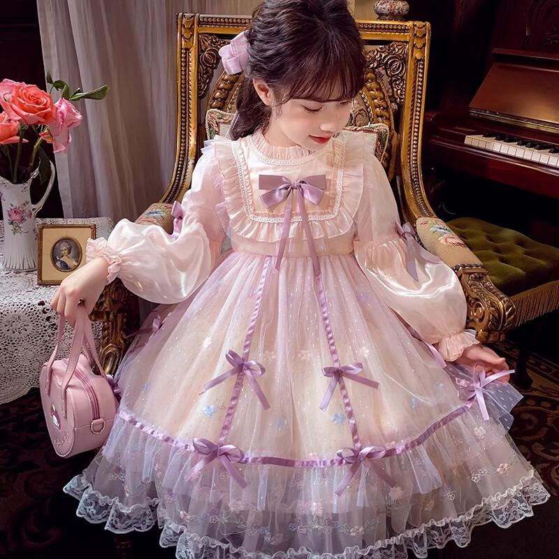 AnnieYouer Girls  Lolita Princess Puffy Mesh Dress 160