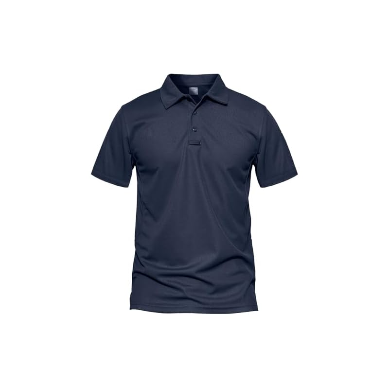 [KEFITEVD] Men's Short-Sleeve Quick-Drying Polyester Polo Shirt, Summer Military Shirt, Workwear, Plus Sizes, Lightweight, Tennis Shirt, Exercise,