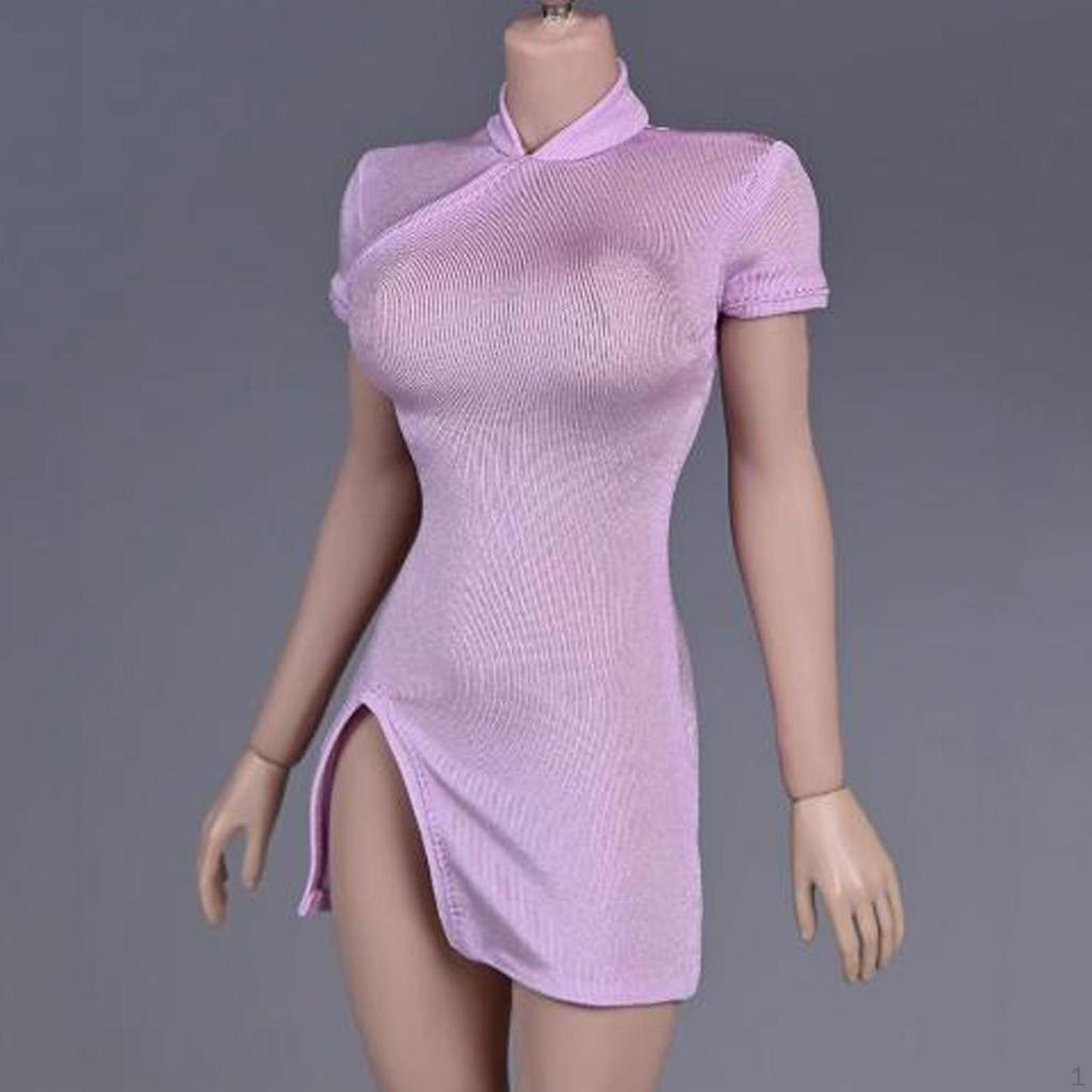 1/6 Scale Girl Cheongsam Dress Clothing Cosplay, Stylish ,Miniature Female Doll Outfit for 12''