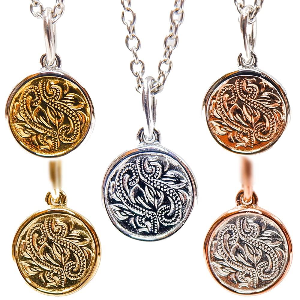 [Jurais] Hawaiian Jewelry Stainless Steel Pendant Necklace Silver x Pink 45-50