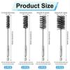 BHBL 8pcs Bore Brush, Stainless Steel Wire Brush Drill Attachments with 1/4 Inch Hex Shank Twisted Wire Cleaning Tools