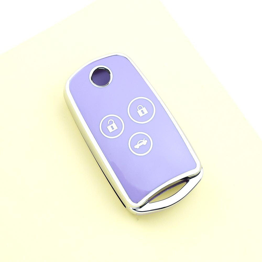 

Silver Edge 2/3 Buttons Keyless Car Key Case Cover Fob Shell For Honda CRV HRV Jazz Odyssey Civic Fit Accord For Acura TL TSX ZDX RSX CRZ 3 button key cover фиолетовый